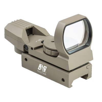 NCStar Red Dot 1x24x34mm 3 MOA Dual Illuminated Multi-Reticle Powder Coated Tan