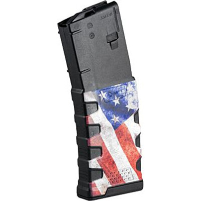 Mission First Tactical Extreme Duty AR-15 Magazine .223 Rem/5.56 NATO 30 Rounds Polymer Black with American Flag