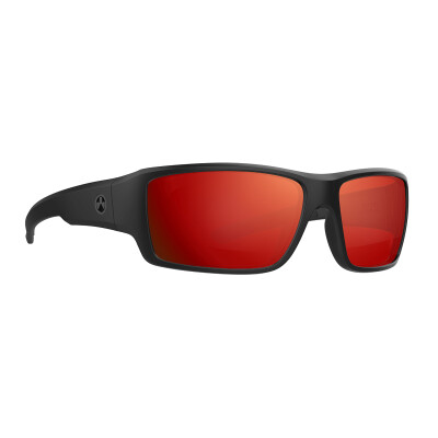 Magpul Industries Ascent Polarized Sunglasses Black Frame Red Lenses