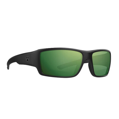 Magpul Industries Ascent Polarized Sunglasses Black Frame Green Lenses