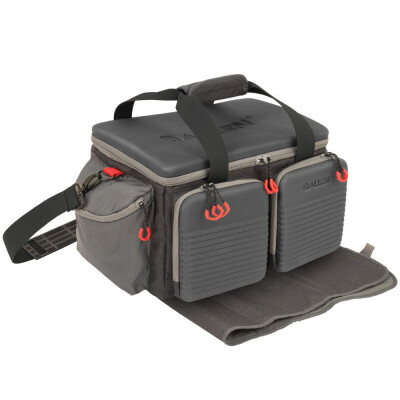 Allen Company Competitor Premium Molded Lockable Range Bag with Internal Tote and Fold-Up Gun Mat Gray