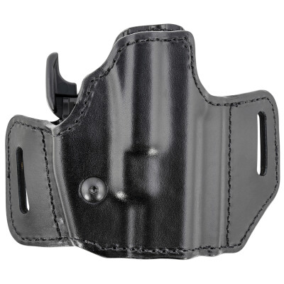 Bianchi 126GLS Assent Holster fits CZ P-09 and Similar Right Hand Belt Slide Plain Leather with Laminate Liner Black