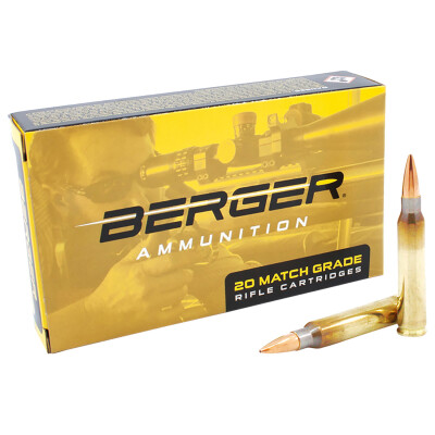 Berger .223 Remington Ammunition 20 Rounds Boat Tail Target 73 Grain