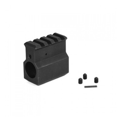 LBE Unlimited AR-15 Railed Gas Block .750" Upper Receiver Height Aluminum Black ARGBR-UH