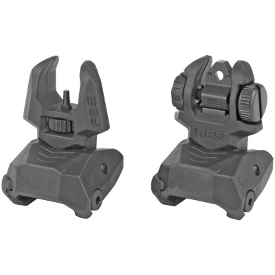 Meprolight FRBS Front & Rear Flip Up Tritium 2 Rear Green Dots Picatinny Black