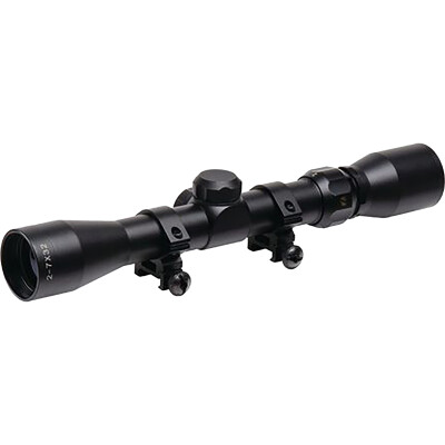 TRUGLO Tru-Shot Riflescope 2-7x32mm Duplex Reticle 0.25" Adjustment Includes Rings Matte Black