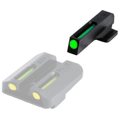 TRUGLO TFO For Ruger SR9/SR40/SR45 Tritium/Fiber Front Sight Only Green CNC Machined Steel Black TG131RT1