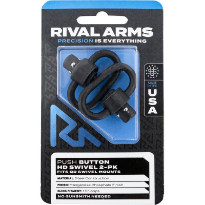 Rival Arms QD Sling Swivel Loop Set 1.5" Sling Loops Steel Black