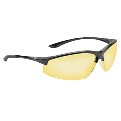 Walkers IKON Tanker Shooting Glasses Black Frame Amber Lenses