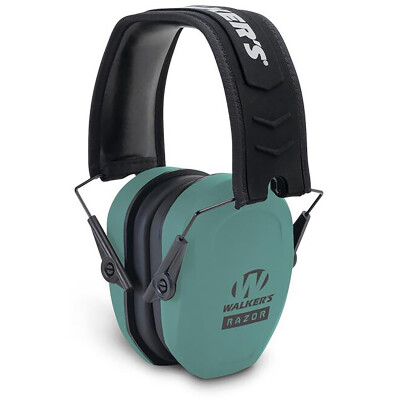 Walkers Razor Slim Passive Earmuffs Hearing Protection Teal