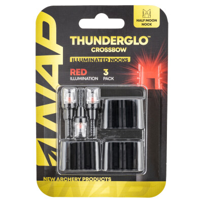 New Archery Products Thunderglo Lighted Nock Red 3 Pack for Crossbows
