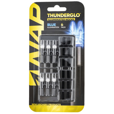 New Archery Products Thunderglo Lighted Nock Blue 6 Pack