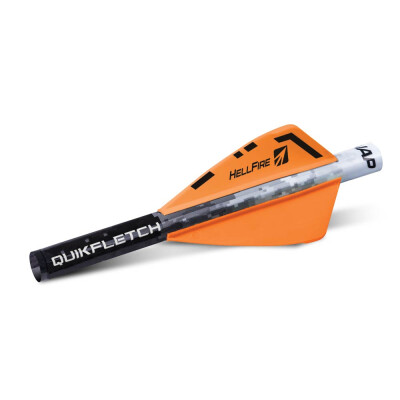 New Archery Products QuikFletch Hellfire 2" 6 Pack White/Orange/Orange