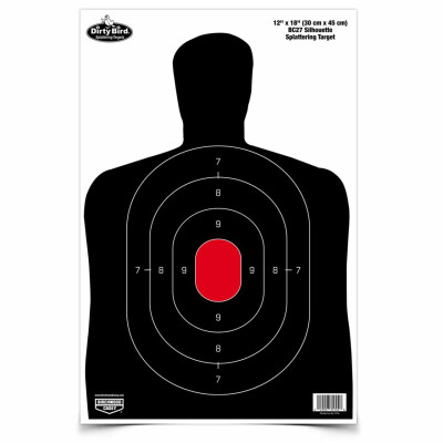 Birchwood Casey Dirty Bird 12x18 Inch BC-27 Silhouette Target Reactive Paper Indoor/Outdoor 50 Pack