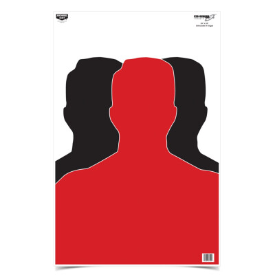 Birchwood Casey Eze-Scorer 23 X 35 Silhouette III Red and Black 100 Pack