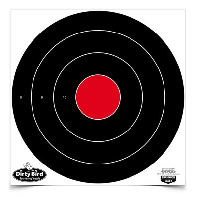 Birchwood Casey Dirty Bird 17.25 Inch Bull's-Eye Target Reactive Paper Indoor/Outdoor 100 Pack