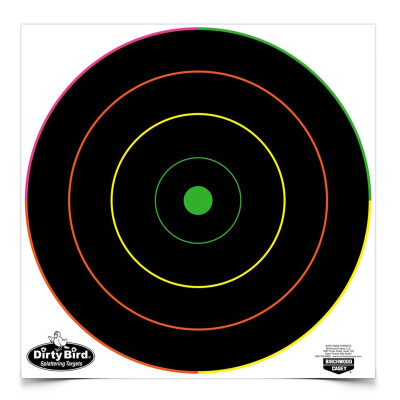 Birchwood Casey Dirty Bird 12 inch Bull's-Eye Multicolor Ring Splatter 100 Pack
