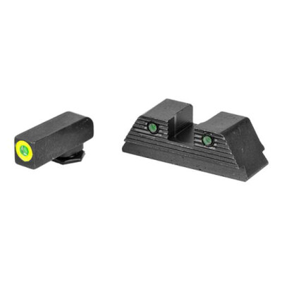 AMERIGLO Trooper Night Sight Set for Glock .45 10mm LumiGreen