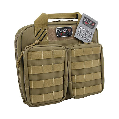 G Outdoors GPS Tactical Double +2 Pistol Case Tan