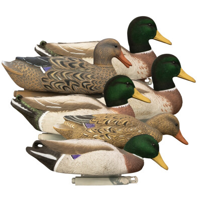 Higdon Outdoors Magnum Mallard Foam Filled Flocked Heads 6 Pack Decoy Set