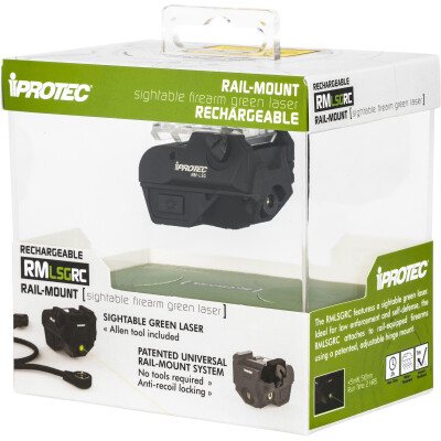 iPROTEC RMLSG RC Green Laser Fits Subcompact Handgun 5mW Rechargeable Rail Mount Black
