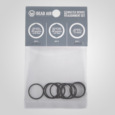 Dead Air Armament Muzzle Device Alignment Set Shim Kit 5/8x24 Matte Finish