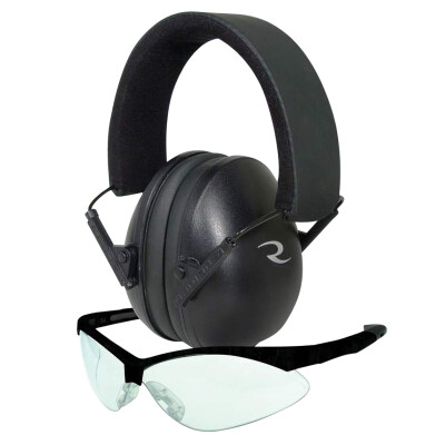 Radians G4 Junior Shooting Glasses and Lowset Passive Earmuff Safety Ear/Eye Protection Black