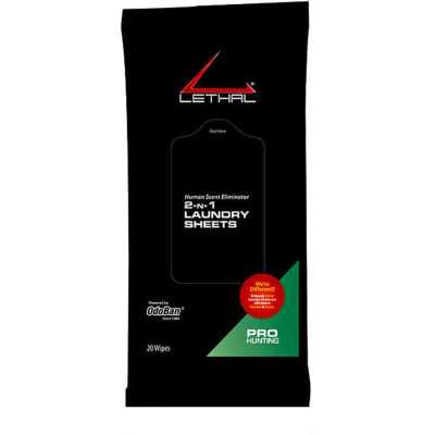 Lethal 2-n-1 Scent Free Laundry Sheets 20 Count