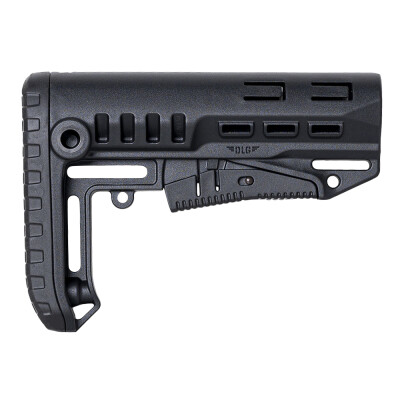 NcSTAR Compact Collapsible AR-15 Stock Fits Mil-Spec Buffer Tubes Polymer Black