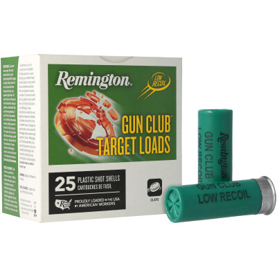 Remington Gun Club 12 Gauge Ammunition 25 Rounds 2-3/4" #8 Lead