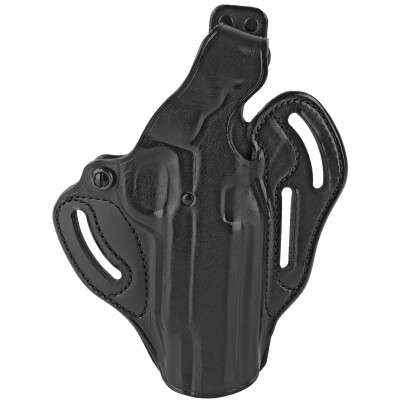 Galco Cop 3 Slot Holster Fits Most 5" Barrel 1911s OWB Belt Holster with Retention Strap Right Handed Leather Black