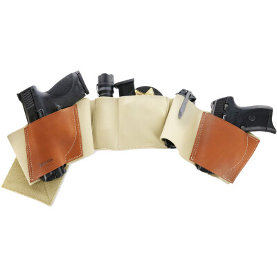 Galco Underwraps 2.0 Belly Band Holster for Most Firearms Ambi Nylon Leather Khaki UWKHMED2