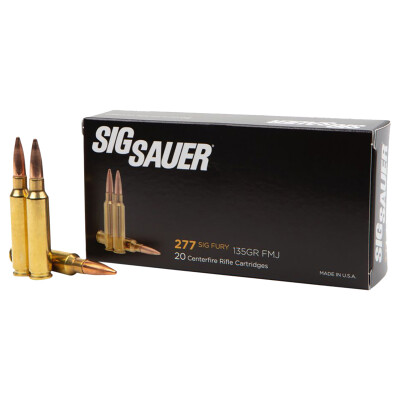SIG Sauer Elite Ball .277 Fury Ammunition 20 Rounds FMJ 135 Grain