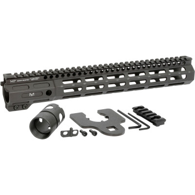 Midwest Industries AR-15 Night Fighter 13.5" One Piece Free Float M-LOK Tactical Hand Guard 6061 Aluminum Hard Coat Anodized Matte Black
