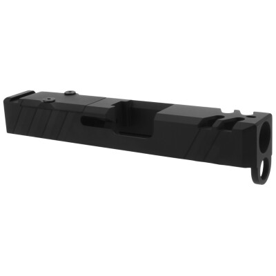 TacFire 9mm Slide RMR Ready with Cover Plate Black For Gen 3 Glock 26