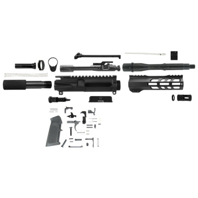 TacFire AR-15 Complete Pistol Build Kit 9mm 7.5" Barrel Lower Parts Kit