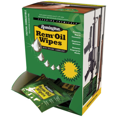 Remington Rem Oil Wipes, Pack of 300 Individually Wrapped Wipes