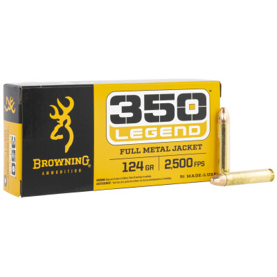 Browning .350 Legend Ammunition 20 Rounds FMJ 124 Grain
