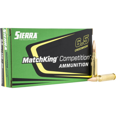 Sierra MatchKing Competition 6.5 Creedmoor Ammo 140 Grain HPBT 20 Rounds