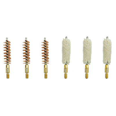 KleenBore 6pc Handgun Brush & Mop Set 9mm/.357/.38