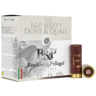 B&P Heavy Dove & Quail 12 Gauge Ammunition 25 Rounds 2-3/4" #7.5 Lead 1-1/8 oz