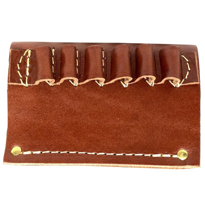Hunter Company Handgun Cartridge Holder Belt Slide 38/357 Caliber with 6 Loops Leather Brown