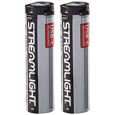 Streamlight SL-B50 Protected Li-Ion USB-C Rechargeable Battery 2-Pack
