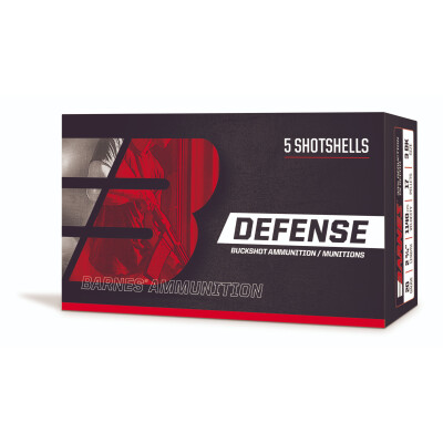 Barnes Defense 12 Gauge Ammunition 5 Rounds 2-3/4" 00 Buckshot