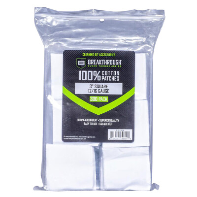 Breakthrough Clean Technologies Cotton Patches 12/16 Gauge 300 Patches