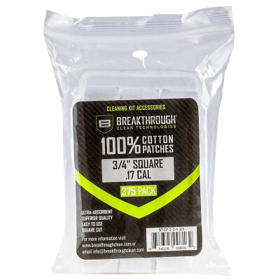Breakthrough Clean Technologies Cotton Patches .17 Cal. 375 Patches