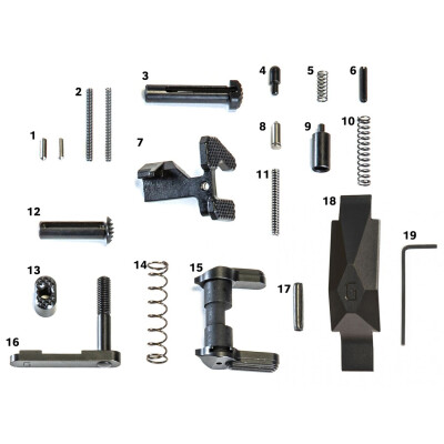 Geissele Automatics Ultra Duty AR-15 Lower Parts Kit Black 05-435B