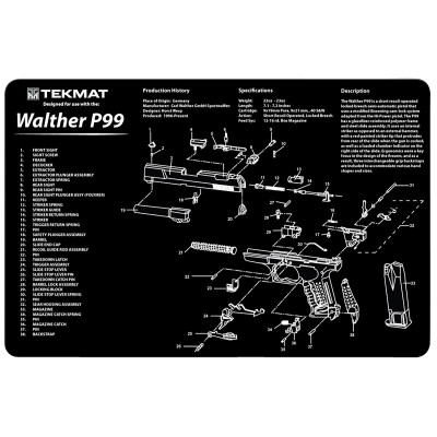 TekMat Gun Cleaning Mat for Walther P99