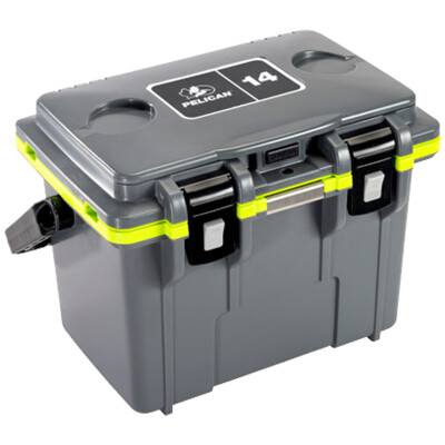 Pelican 14QT Personal Cooler Dark Gray/Green