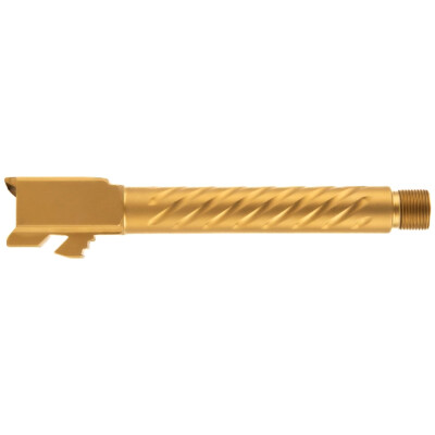 Ballistic Advantage Threaded Barrel for Glock 17 Gen 5 Gold Spiral Fluted Premium Series
